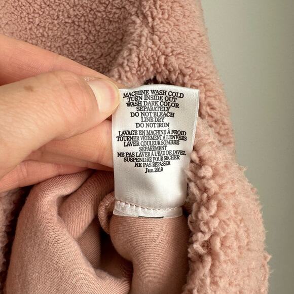 Z Supply Pink Shearling Teddy Jacket Women's XS - Picture 6 of 6